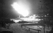 Эскадренный миноносец Краснознаменного Балтийского флота «Стойкий» ведет обстрел гитлеровских позиций    