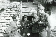 Фронтовые корреспонденты: Симонов К., Зотов И., Кригер Е., Уткин И. – в прифронтовой полосе в дни обороны Москвы 